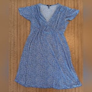 Daisy Fuentes Women's PS blue V-neck midi dress